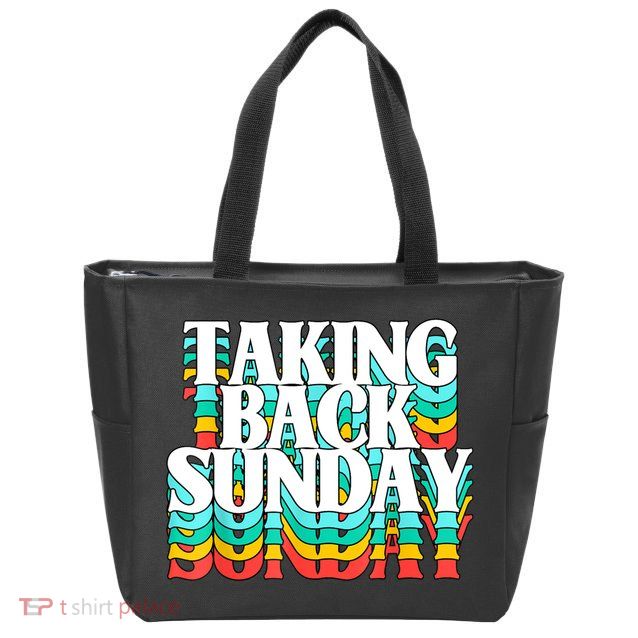 Taking Back Sunday Funny Zip Tote Bag