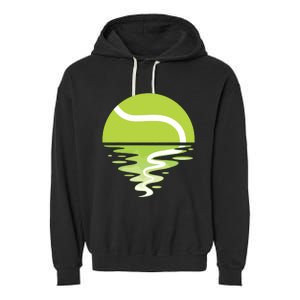 Tennis Ball Sunset Tennis Player Garment-Dyed Fleece Hoodie