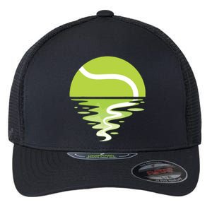 Tennis Ball Sunset Tennis Player Flexfit Unipanel Trucker Cap