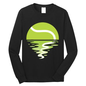 Tennis Ball Sunset Tennis Player Long Sleeve Shirt