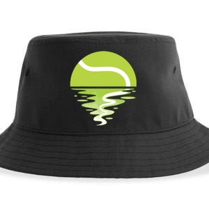 Tennis Ball Sunset Tennis Player Sustainable Bucket Hat