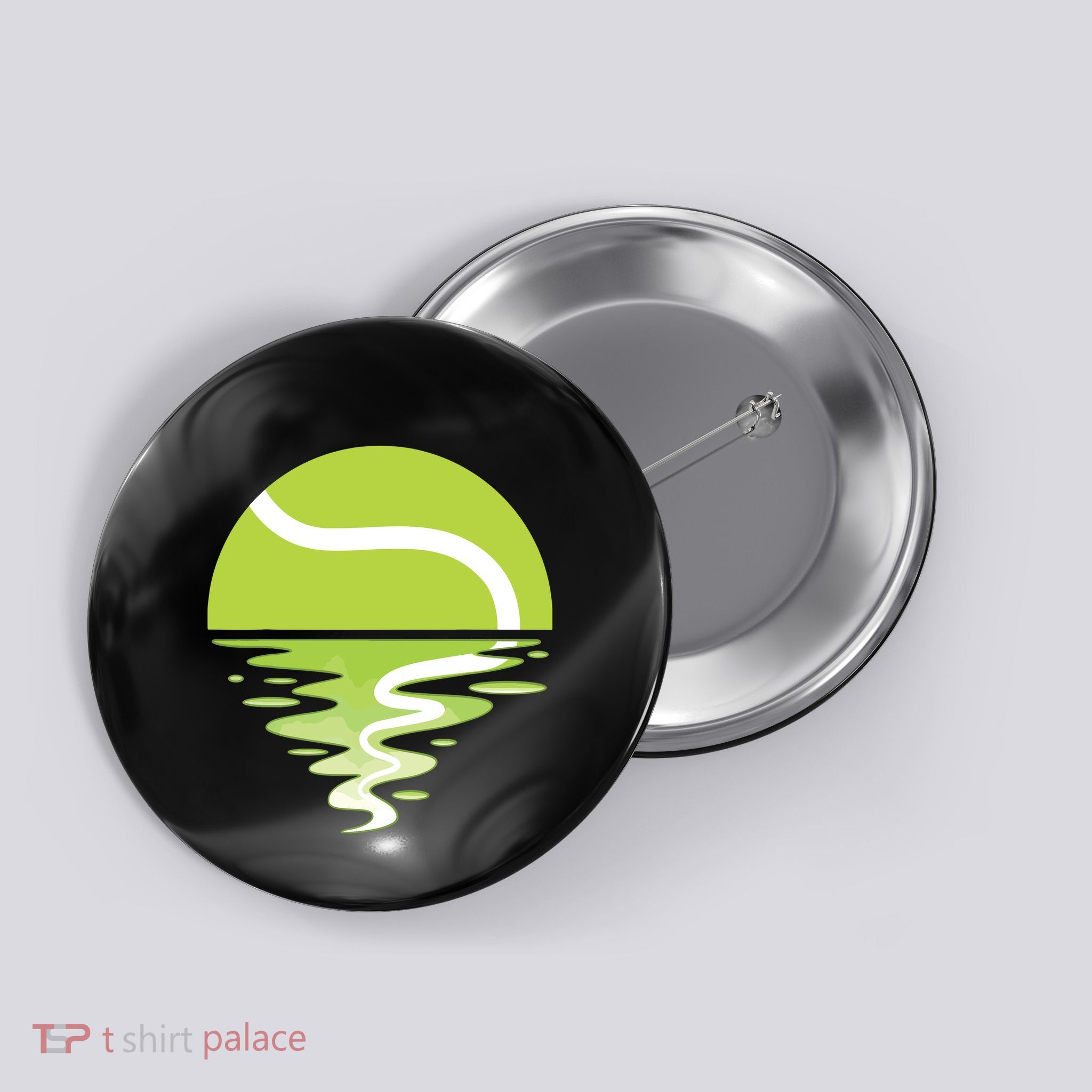 Tennis Ball Sunset Tennis Player Button