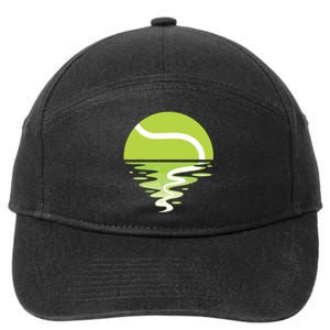 Tennis Ball Sunset Tennis Player 7-Panel Snapback Hat