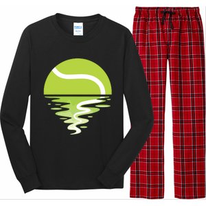 Tennis Ball Sunset Tennis Player Long Sleeve Pajama Set