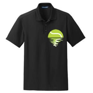 Tennis Ball Sunset Tennis Player Dry Zone Grid Polo