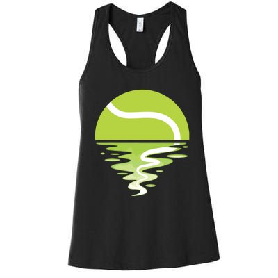 Tennis Ball Sunset Tennis Player Women's Racerback Tank