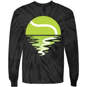 Tennis Ball Sunset Tennis Player Tie-Dye Long Sleeve Shirt