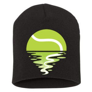 Tennis Ball Sunset Tennis Player Short Acrylic Beanie