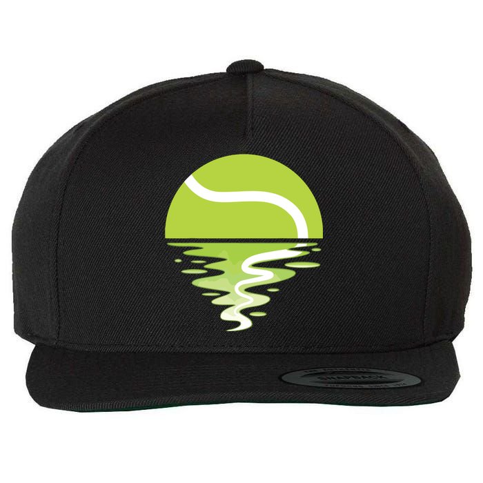 Tennis Ball Sunset Tennis Player Wool Snapback Cap