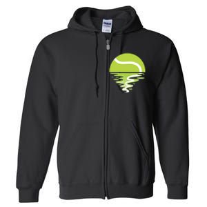 Tennis Ball Sunset Tennis Player Full Zip Hoodie