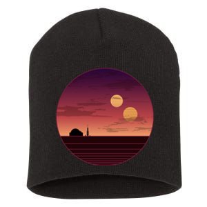 The Binary Sunset Short Acrylic Beanie