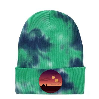 The Binary Sunset Tie Dye 12in Knit Beanie