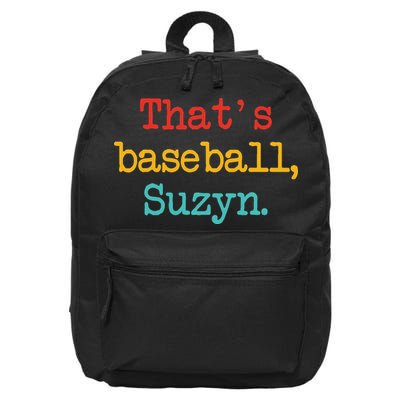 That's Baseball Suzyn Apparel 16 in Basic Backpack