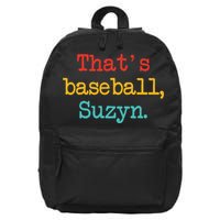That's Baseball Suzyn Apparel 16 in Basic Backpack