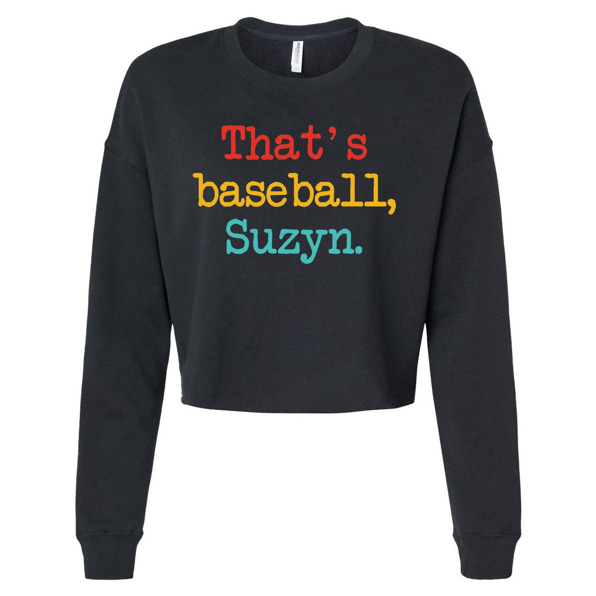 That's Baseball Suzyn Apparel Cropped Pullover Crew
