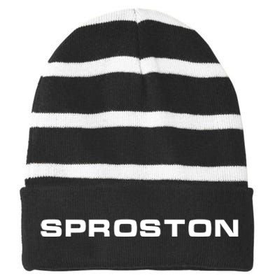 Tim Burgess Sproston Striped Beanie with Solid Band