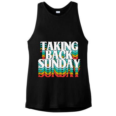 Taking Back Sunday Weekend Funny Retro Ladies PosiCharge Tri-Blend Wicking Tank
