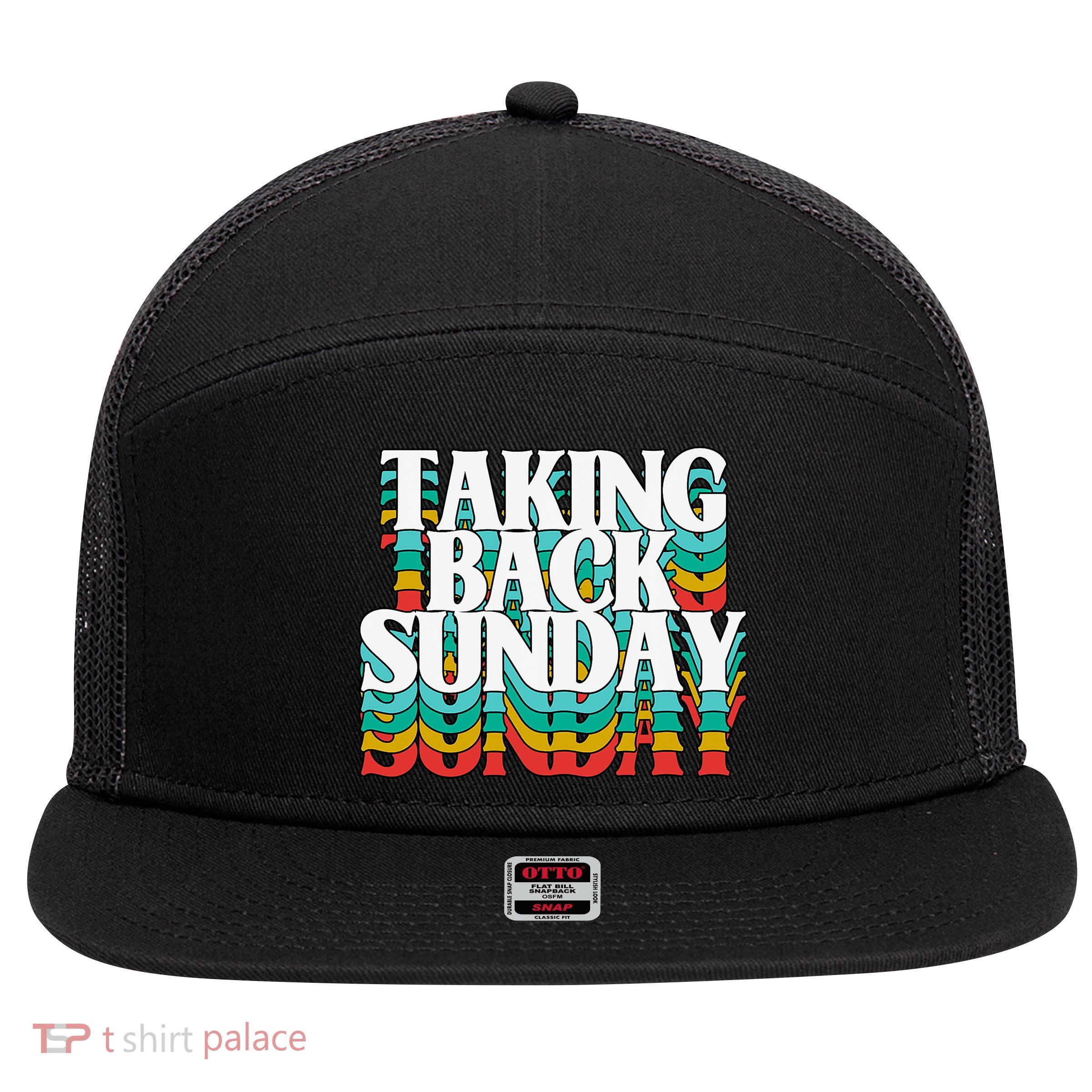 Taking Back Sunday Weekend Funny Retro 7 Panel Mesh Trucker Snapback Hat