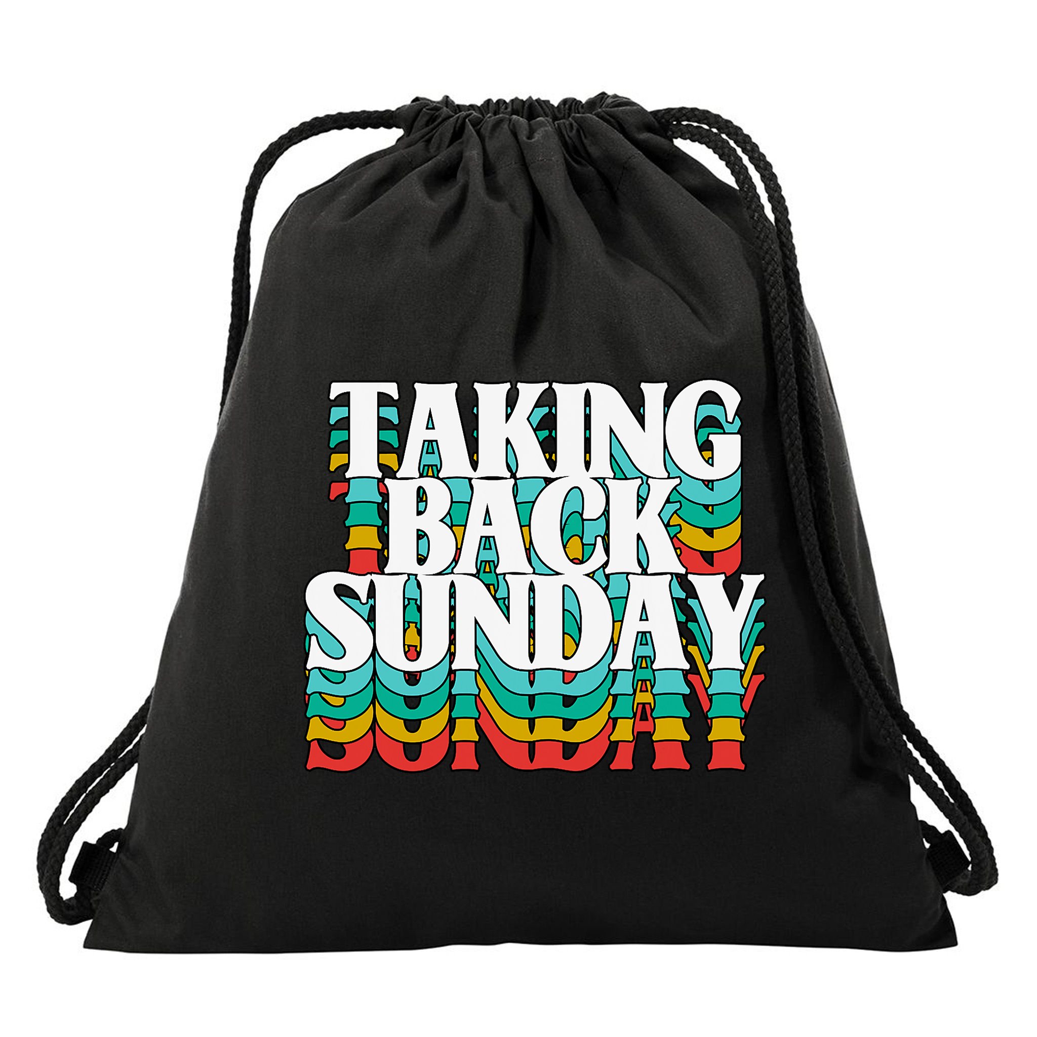 Taking Back Sunday Weekend Funny Retro Drawstring Bag