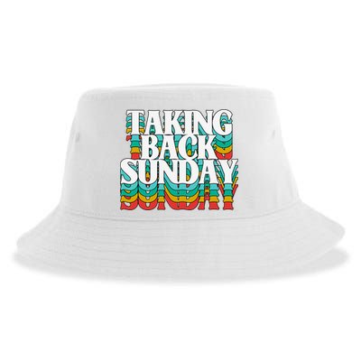 Taking Back Sunday Weekend Funny Retro Sustainable Bucket Hat