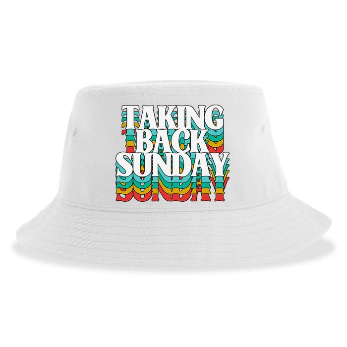 Taking Back Sunday Weekend Funny Retro Sustainable Bucket Hat