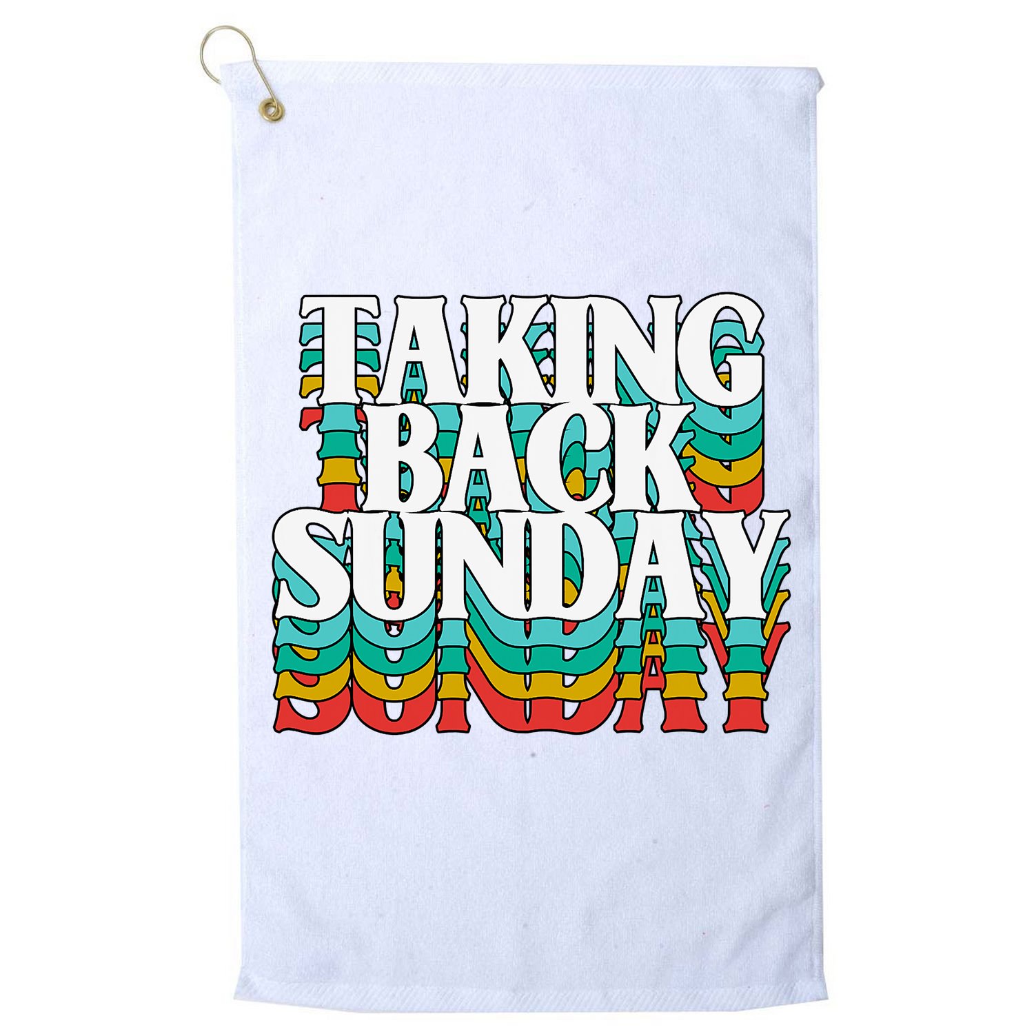 Taking Back Sunday Weekend Funny Retro Golf Towel