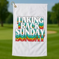 Taking Back Sunday Weekend Funny Retro Golf Towel