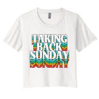 Taking Back Sunday Weekend Funny Retro Crop Top