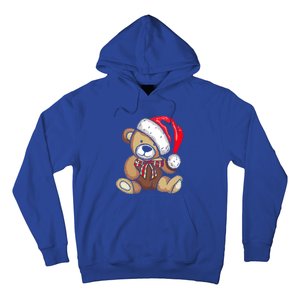 Teddy Bear Santa Hat Christmas Pajama Cute Xmas Funny Gift Hoodie