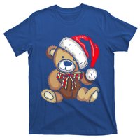 Teddy Bear Santa Hat Christmas Pajama Cute Xmas Funny Gift T-Shirt