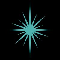 Turquoise Blue Starburst Retro Atomic Era Cooling Performance Crew T-Shirt
