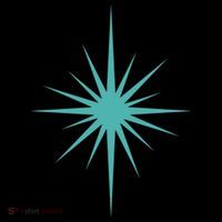 Turquoise Blue Starburst Retro Atomic Era Baby Bodysuit