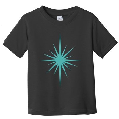 Turquoise Blue Starburst Retro Atomic Era Toddler T-Shirt