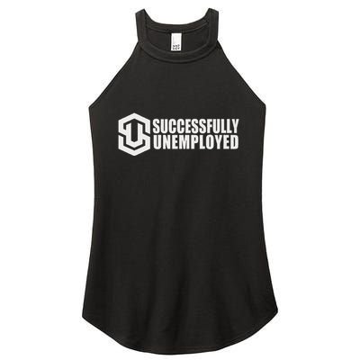 To Be Successfully Unemployed Is Awesome! Premium Women's Perfect Tri Rocker Tank
