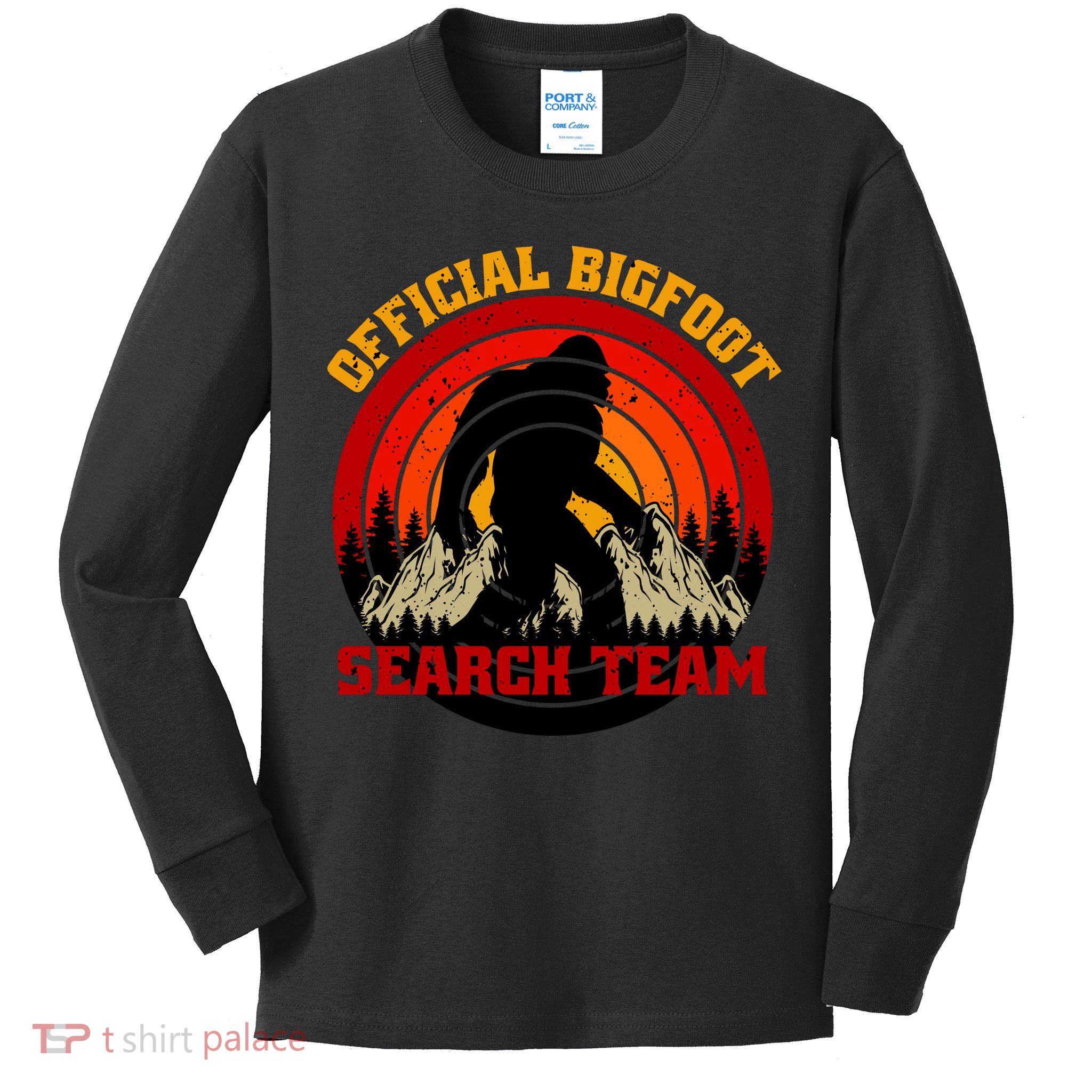 The Bigfoot Search Team Kids Long Sleeve Shirt