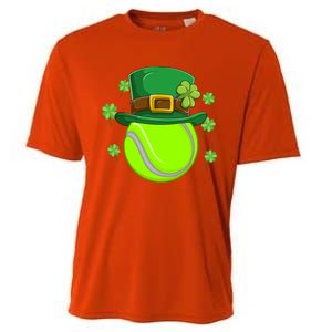 Tennis Ball St Patricks Day Ball Leprechaun Gift Cooling Performance Crew T-Shirt