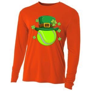 Tennis Ball St Patricks Day Ball Leprechaun Gift Cooling Performance Long Sleeve Crew