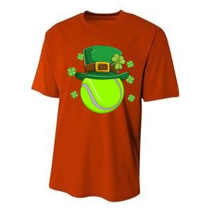 Tennis Ball St Patricks Day Ball Leprechaun Gift Performance Sprint T-Shirt