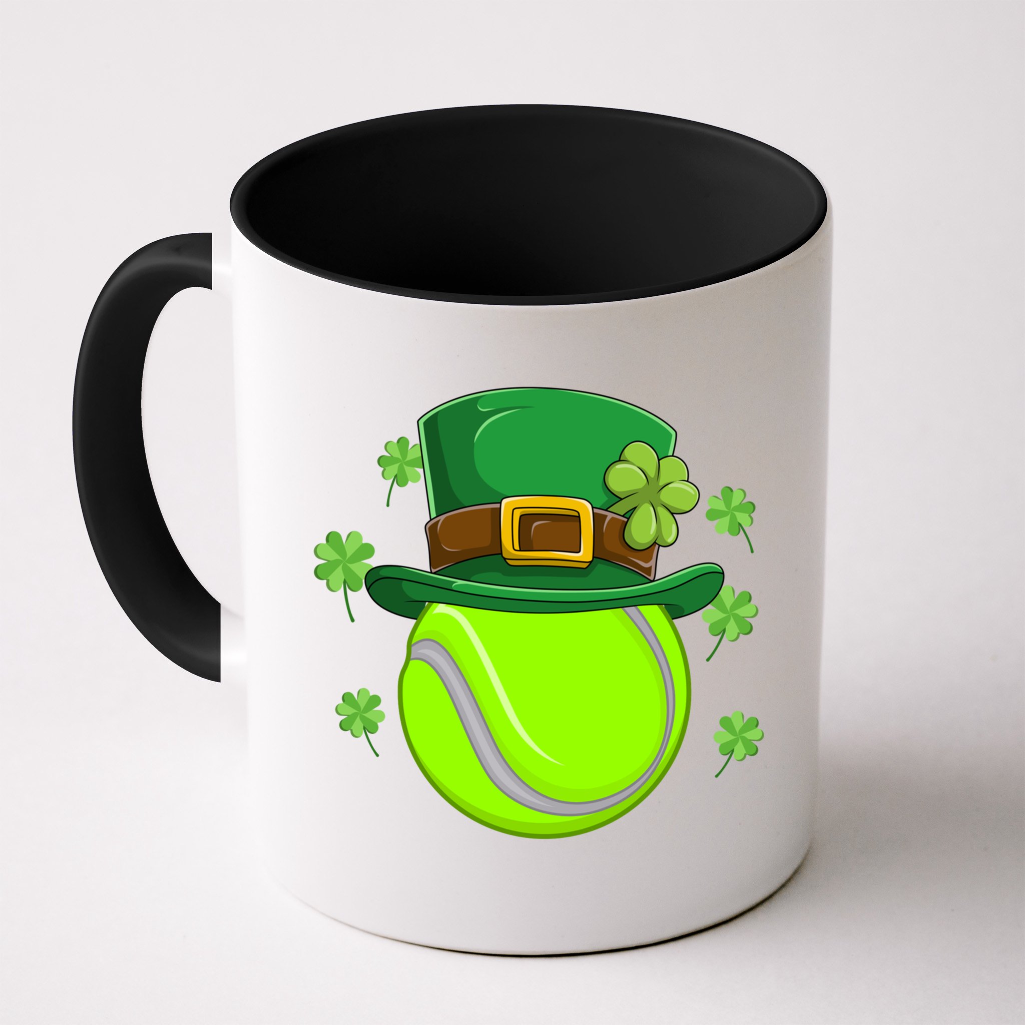 Tennis Ball St Patricks Day Ball Leprechaun Gift Mug