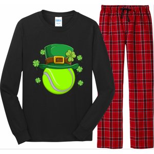 Tennis Ball St Patricks Day Ball Leprechaun Gift Long Sleeve Pajama Set