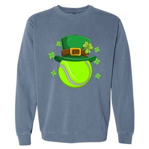 Tennis Ball St Patricks Day Ball Leprechaun Gift Garment-Dyed Sweatshirt