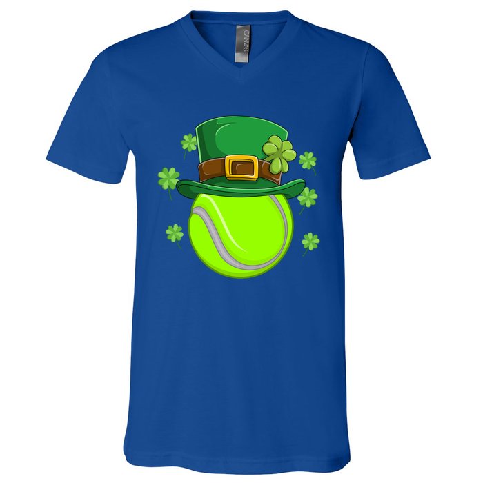 Tennis Ball St Patricks Day Ball Leprechaun Gift V-Neck T-Shirt