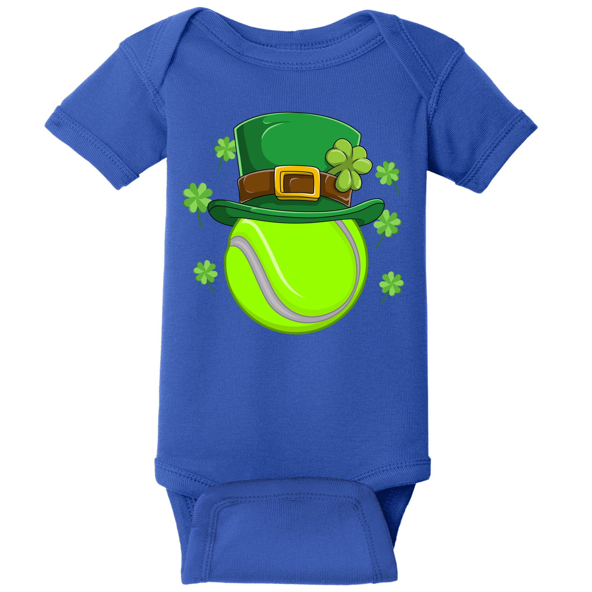 Tennis Ball St Patricks Day Ball Leprechaun Gift Baby Bodysuit
