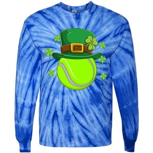 Tennis Ball St Patricks Day Ball Leprechaun Gift Tie-Dye Long Sleeve Shirt