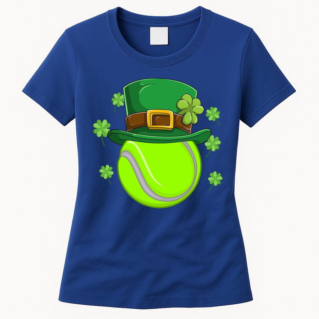 Tennis Ball St Patricks Day Ball Leprechaun Gift Womens T-Shirt