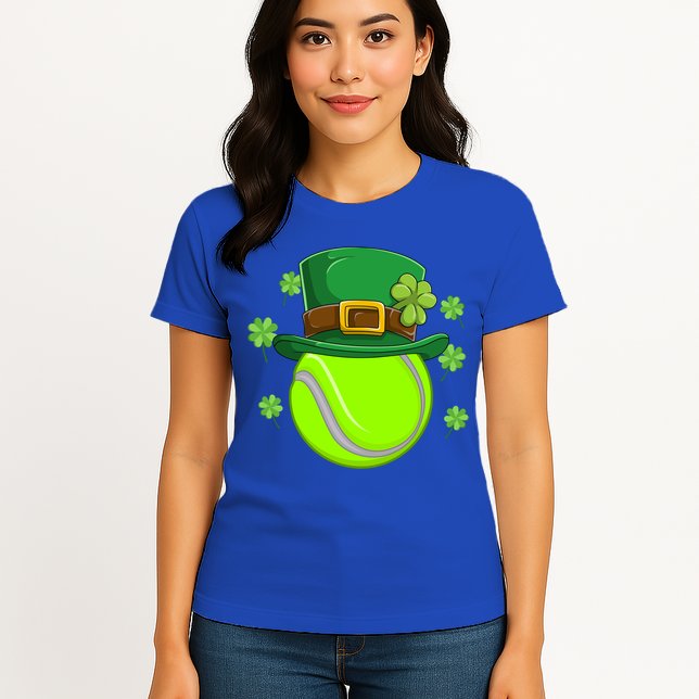 Tennis Ball St Patricks Day Ball Leprechaun Gift Womens T-Shirt
