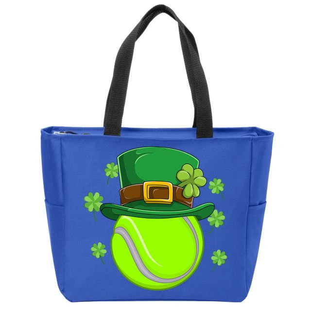 Tennis Ball St Patricks Day Ball Leprechaun Gift Zip Tote Bag