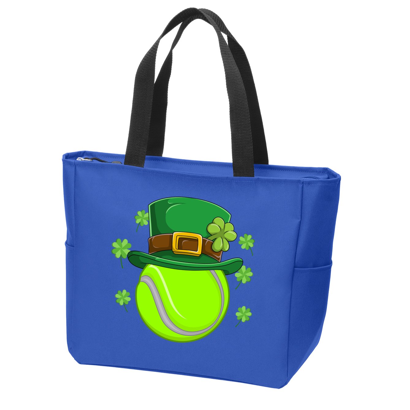 Tennis Ball St Patricks Day Ball Leprechaun Gift Zip Tote Bag