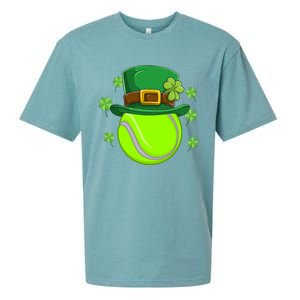 Tennis Ball St Patricks Day Ball Leprechaun Gift Sueded Cloud Jersey T-Shirt