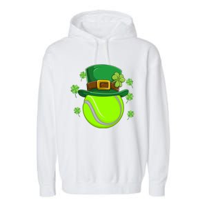 Tennis Ball St Patricks Day Ball Leprechaun Gift Garment-Dyed Fleece Hoodie